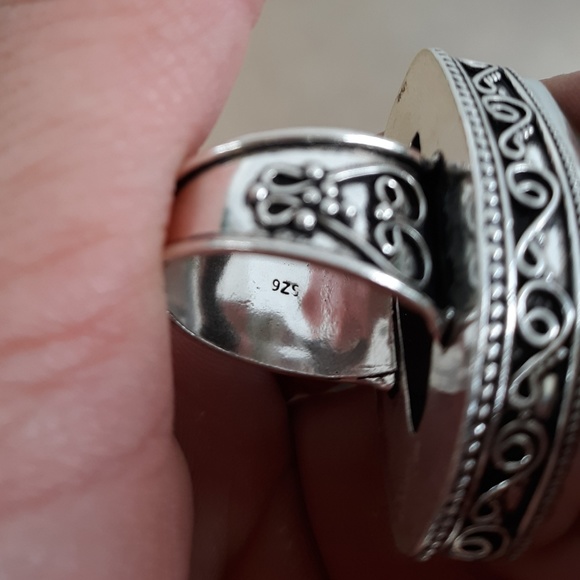 New Bloodstone Jasper 925 Silver Ring. - Picture 9 of 9